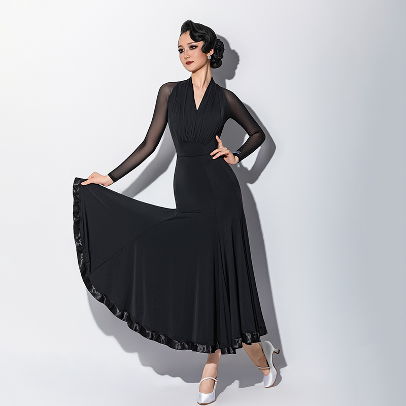 皇朝舞服&IAMYC摩登舞服上衣女成人新款长袖秋冬跳舞练功服A1054 - 图2