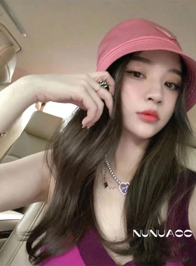 nunu宋妍霏同款紫色爱心珍珠颈链