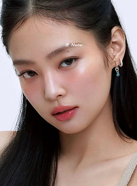 蓝色水滴耳扣Jennie同款耳骨钉