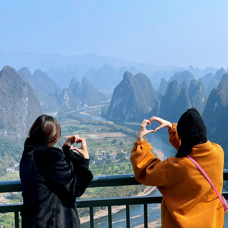 桂林旅游阳朔漓江游船竹筏遇龙河漂流相公山2天1晚纯玩团二日游 - 图0