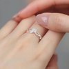 Pure silver rose ring for women, adjustable ins niche design, fashionable and simple open ring