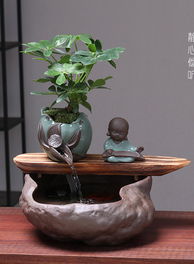 太阳能不插电循环加湿器过滤鱼缸
