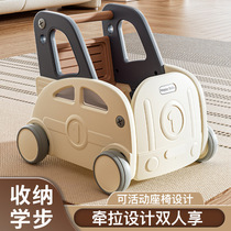 Baby Trolley School Walkway anti-O-type leg toy with pushback storage multifunction year old gift containing box frame