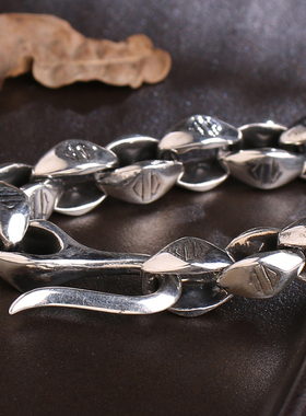 s925纯银复古泰银做旧哈雷重量级