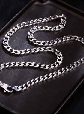 925银ins粗款霸气圣诞节礼物项链