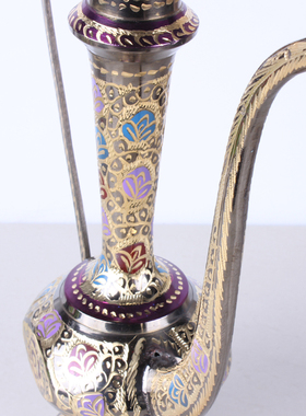 巴基斯坦手工雕刻大把西域铜器