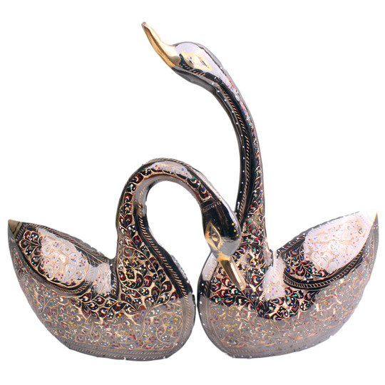 Pakistani copper color dot copper swan art copper animal ornaments home wedding room living room entrance ornaments