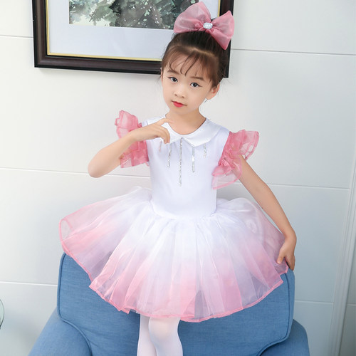 六一儿童演出服小荷风采舞蹈服七彩蓬蓬裙飞得更高舞蹈幼儿合唱服 - 图2