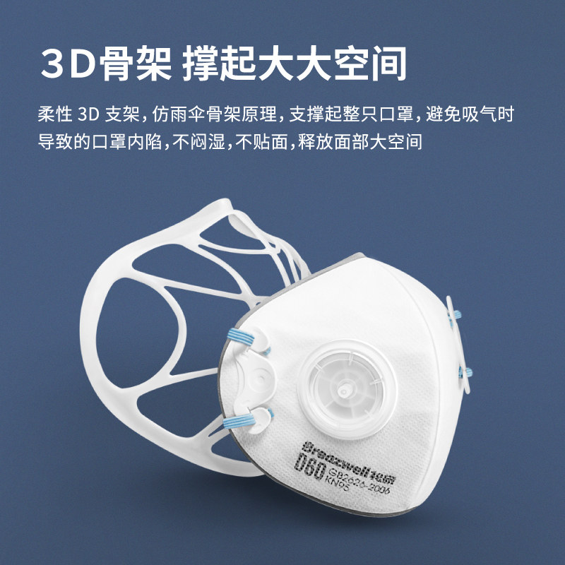 3d立体防尘n95防雾霾pm2.5口罩 breazwell松研口罩