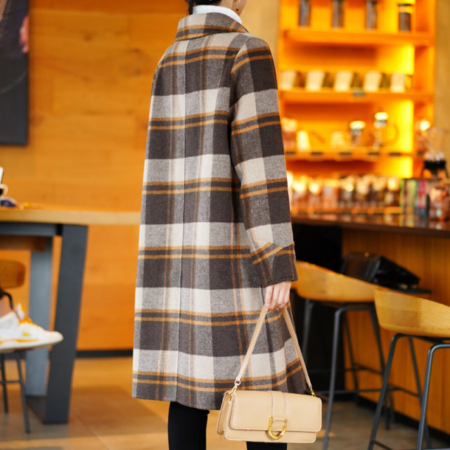 Difenlujia wool Korean style reversible woolen coat
