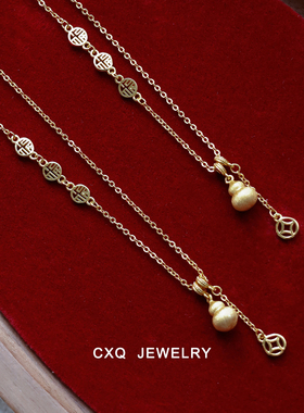 小福禄 新年葫芦项链s925银 复古新中式锁骨链女轻奢高级感配饰