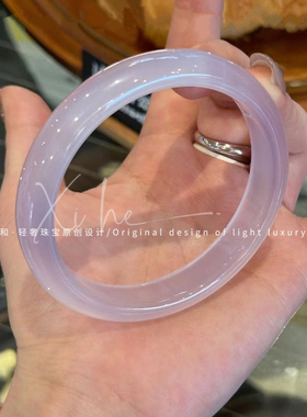 【转运吸金】显白高冰透紫色玉镯