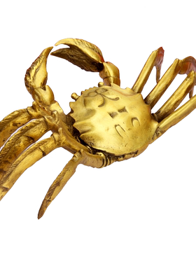 螃蟹八方来财大号铜茶宠饰品摆件