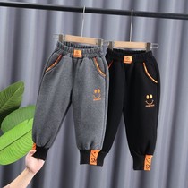 Baby Gush Spring Autumn Outside Wearing Long Pants Baby Baby Integrated Suede Thickened Cotton Pants Tide Boy Pants Autumn Winter Children