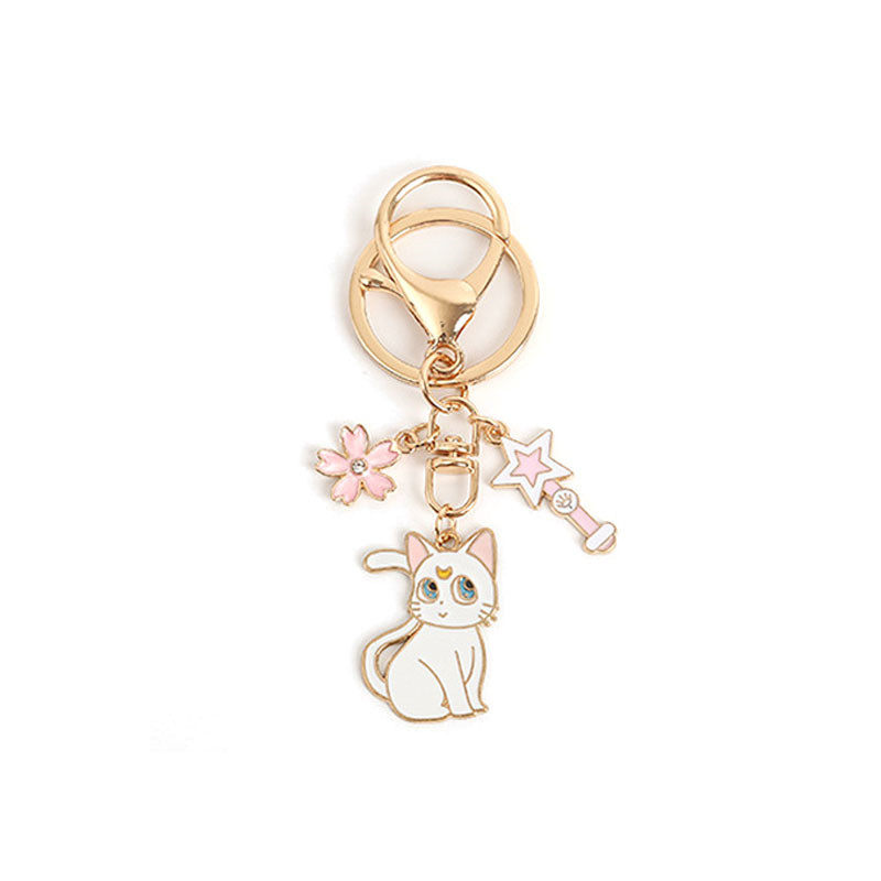 跨境百变小樱钥匙扣少女心爱心星星翅膀库洛牌魔法仗鸟头挂件礼品,淘宝优惠券,粉丝福利购,淘宝优惠卷