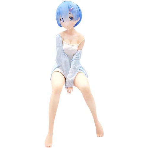 动漫 从零开始的异世界睡衣蕾姆无椅子 雷姆拉姆坐姿pvc手办 现货 - 图1