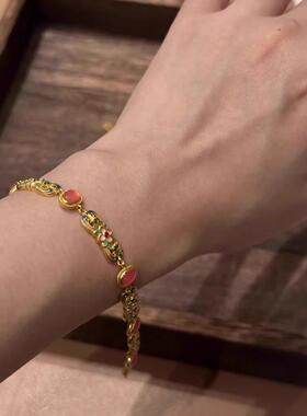 「桃之夭夭」桃之夭夭手链女小众设计轻奢高级感多巴胺甜美高颜值