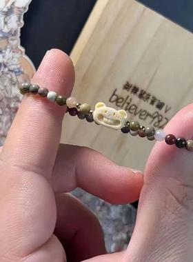 可爱猫鼠串珠手链女小众设计感新中式禅意礼物简约国潮高级感手饰