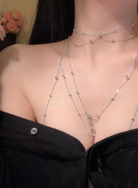 欧美纯欲立体后背链轻奢小众项链