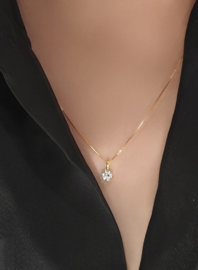 媲美钻石超亮纯银K金莫桑钻项链