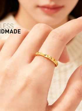 自制进口14K包金个性齿轮戒指