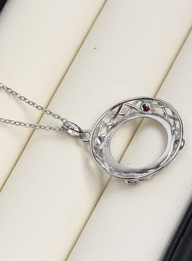 镂空圆环马贝吊坠空托