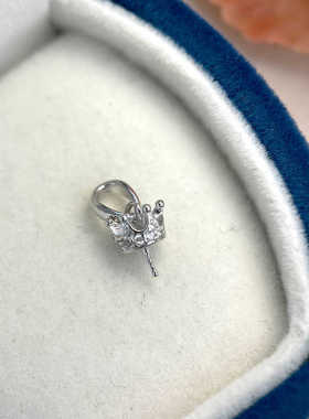 S925纯银DIY新款精致空托