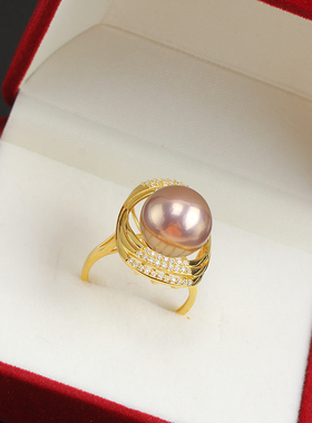 S925纯银DIY珍珠吊坠戒指