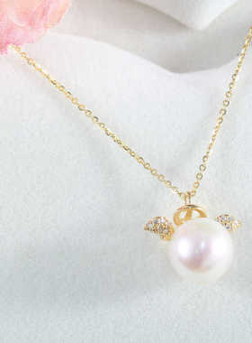 S925纯银天使翅膀可爱空托