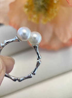 S925纯银DIY开口珍珠配件