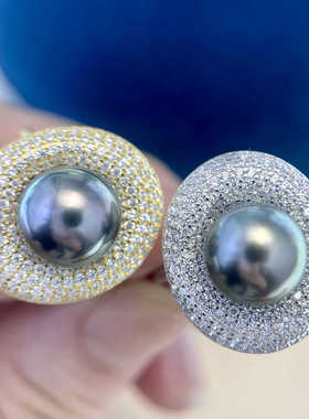 S925纯银璀璨奢华精工珍珠配件