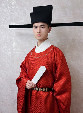 汉服男士帽子首服宋制婚帽孔府展脚幞头配宋圆领交领袍配公服宋代