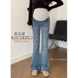 Мегафон для беременных, демисезонные джинсы, штаны, эластичная пуля с поддержкой живота, леггинсы, новая коллекция