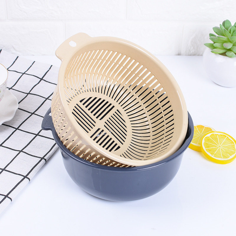 双层塑料沥水篮洗菜盆洗菜篮厨房家用创意淘米洗水果菜篮子水果盘,淘宝优惠券,粉丝福利购,淘宝优惠卷