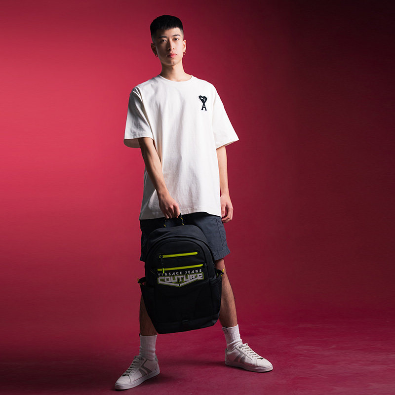 versace /范思哲经典logo xy双肩包 para海外双肩背包