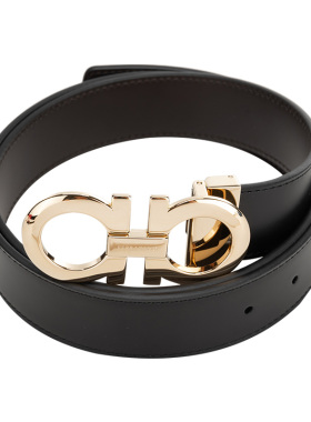 FERRAGAMO可调式Gancini皮带男士