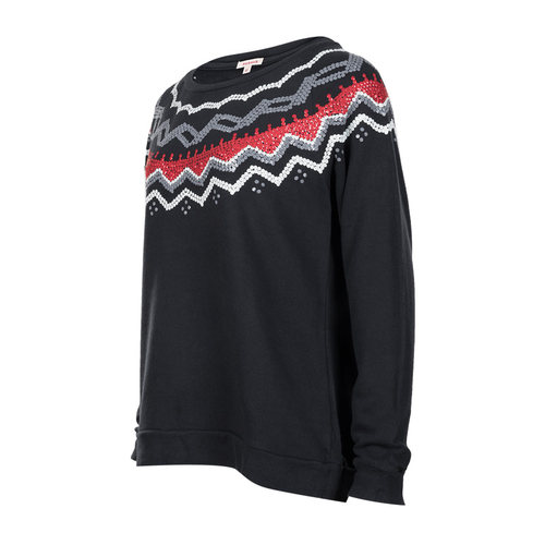 PAROSH经典钉珠片图案套头卫衣女士秋冬新款XY特卖 - 图0