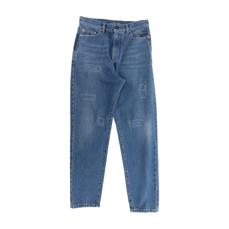 saint laurent圣罗兰休闲做旧长裤 para海外牛仔裤