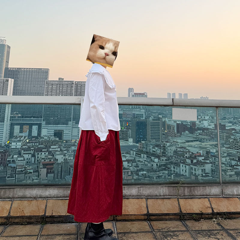 自产自销娃娃领白衬衫女 法式蝴蝶结宽松显瘦纯棉长袖衬衣