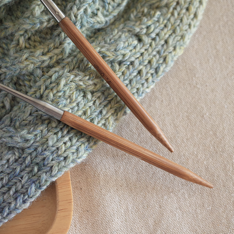 环针手工编织棒针 80cm长度环形针 炭化棒针竹针 环形针毛衣针 - 图1