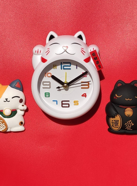 冰箱贴磁吸招财猫闹钟磁性贴表