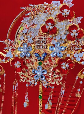 呦依双面双圈喜扇DIY材料包