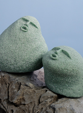 青砂石微景观造景流水鱼缸摆件盆景创意个性工艺品桌面公仔装饰