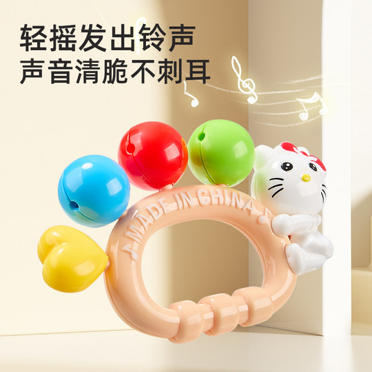 Baby rattle 0-6 environmentally friendly material grip