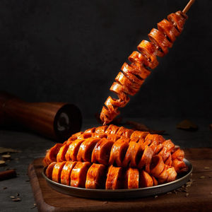 三只松鼠面筋卷香辣味120g/袋 辣条素食烤面筋豆干休闲零食网红小