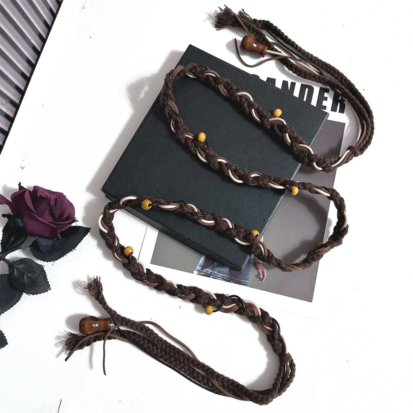 民族风编织流苏腰链女款复古高级感装饰腰绳配牛仔裤腰带腰间配饰,淘宝优惠券,粉丝福利购,淘宝优惠卷