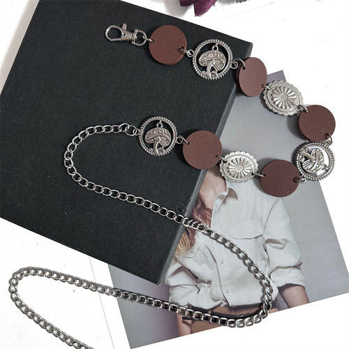 2025新款小众设计腰链女胯部装饰连衣裙子长衬衫高级感金属细腰带 - 图1