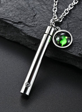 夜光十二星座钛钢装可吊坠项链