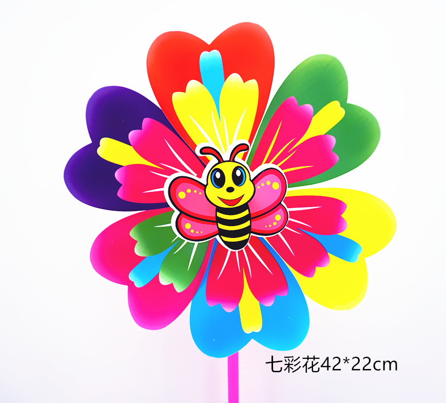 卡通地推礼品小风车儿童玩具幼儿园户外活动装饰七彩风车厂家清仓,淘宝优惠券,粉丝福利购,淘宝优惠卷