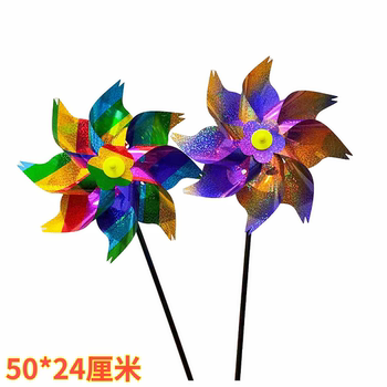 ໃຫມ່ laser sunflower gradient ສີ double-layer windmill ຂອງເດັກນ້ອຍກາຕູນ toy scenic ເຂດຖະຫນົນ stall ຕະຫຼາດກາງຄືນ